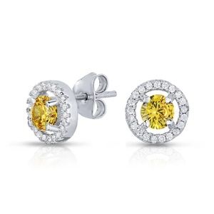 .925 STERLING SILVER NOVEMBER BIRTHSTONE EARRING